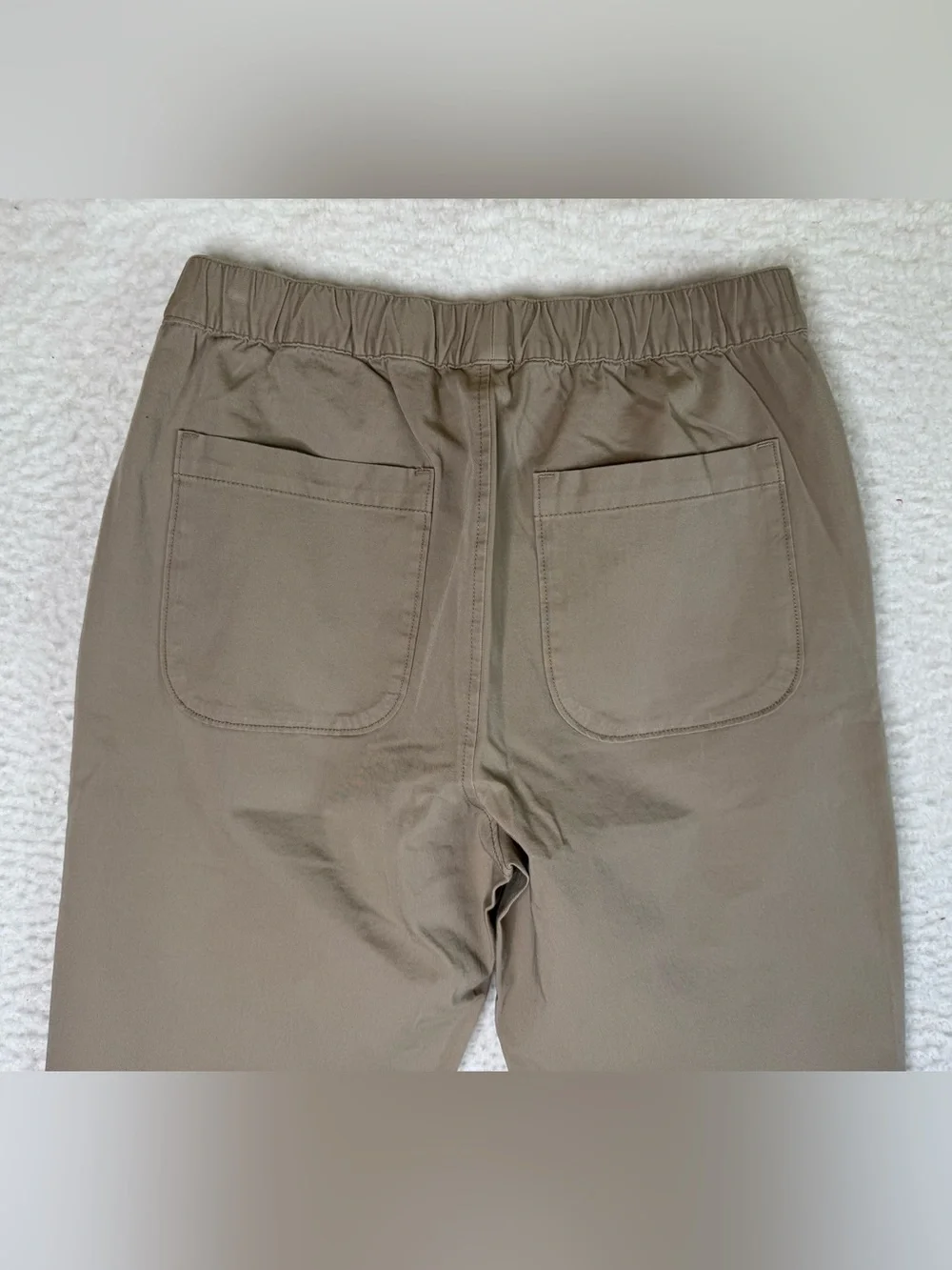 J. Crew Drawstring Pant in Stretch Cotton Blend Pants Khaki Men's Small CK691 - Picture 10 of 12